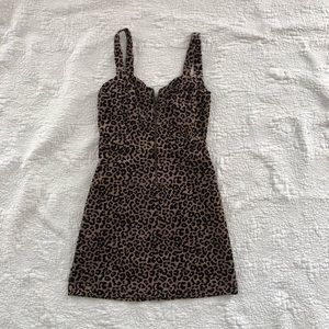 Wild Fable Corduroy Leopard Print Jumper Dress